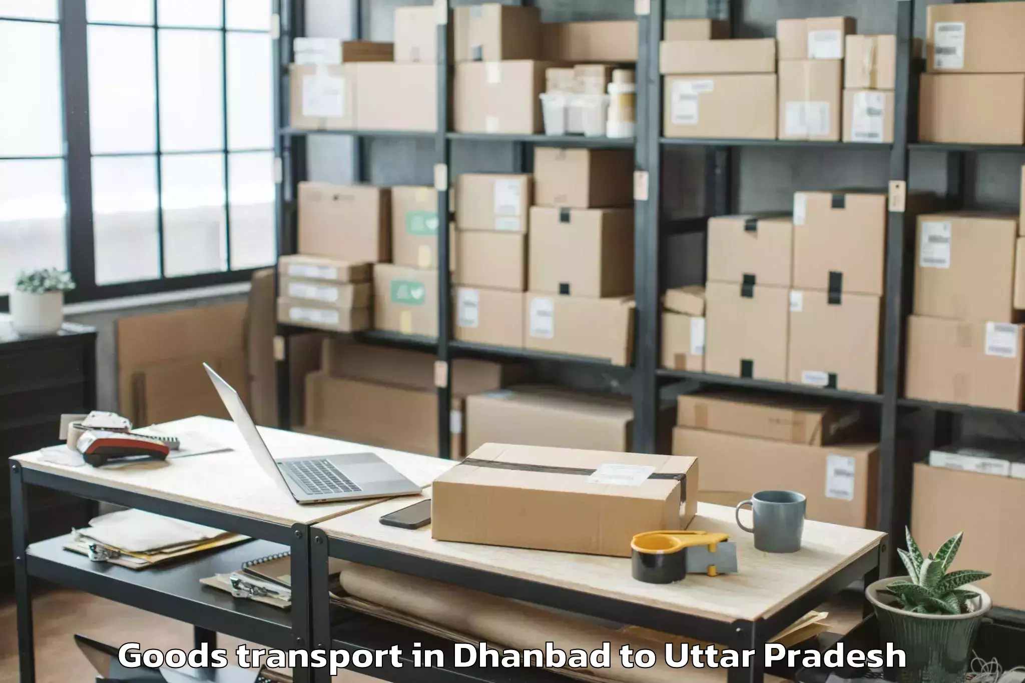 Book Your Dhanbad to Gla University Chaumuhan Goods Transport Today